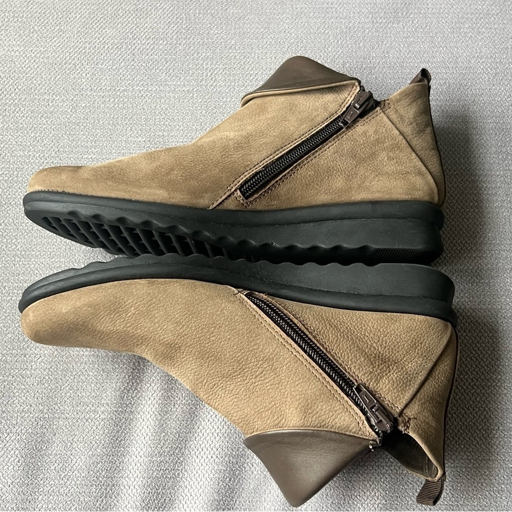 The Flexx Tan Suede Ankle Booties Shoes